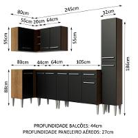 Cozinha Completa de Canto Emilly Water Madesa - 6