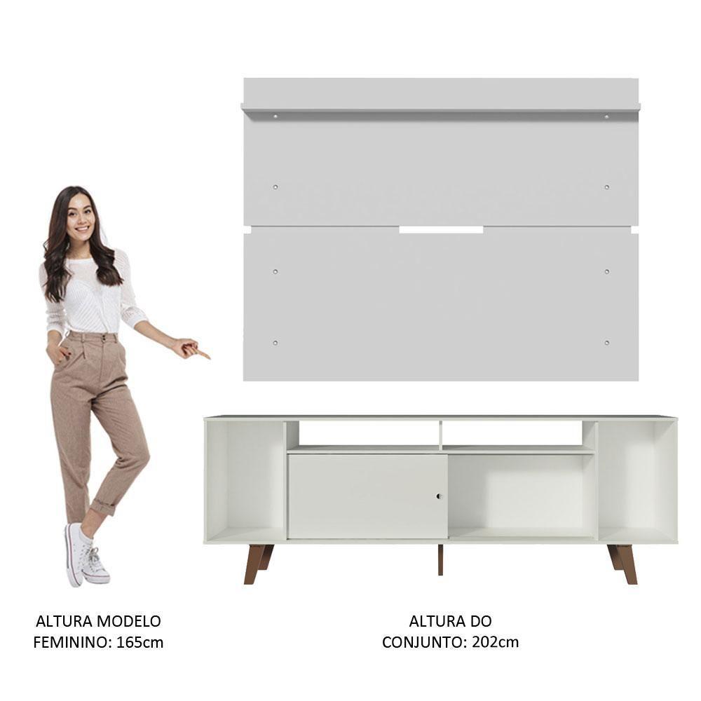 Rack Madesa Cancun com Pés e Painel para Tv Até 65 Polegadas - 7