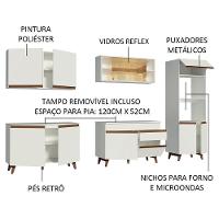 Cozinha Completa Madesa Reims 310001 Com Armário E Balcão Branco - 6