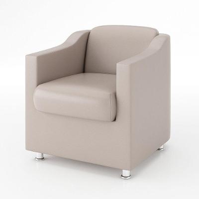 Poltrona Decorativa Consultorio Recepção Clinica Bege