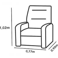 Poltrona Do Papai Reclinável Classic - Marrom Corino - 5