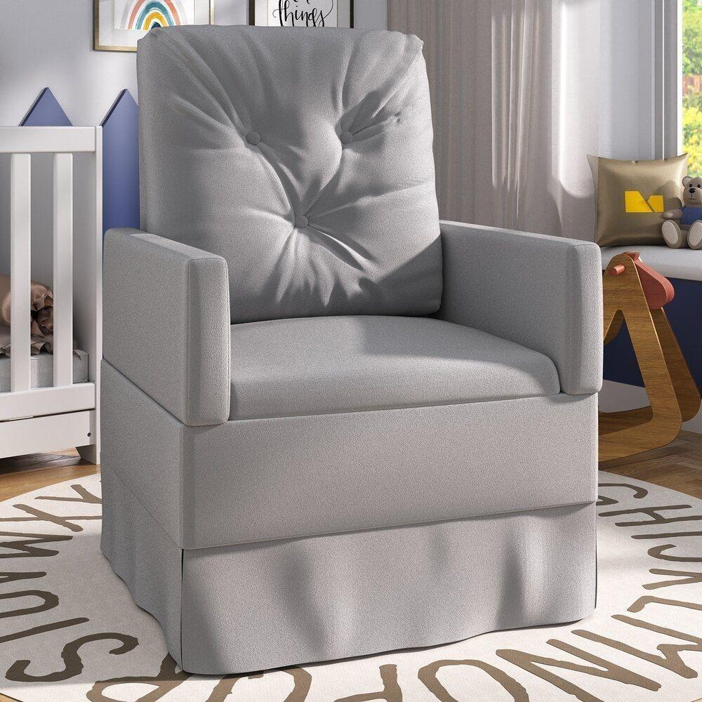 Poltrona De Amamentação Com Balanço Multimóveis Ex4000 Cinza Cinza - 1