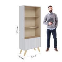 Escrivaninha Com Estante Bit Link Moov Branco Fosco Tauari Nobre - 5