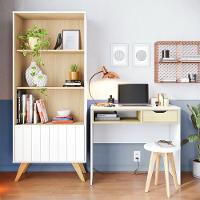 Escrivaninha Com Estante Bit Link Moov Branco Fosco Tauari Nobre - 10