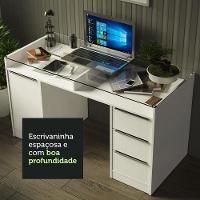 Escrivaninha 1 Porta e 3 Gavetas Chicago Branco - 7