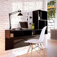 Escrivaninha Bancada Estudo Lilac Moov Preto Fosco - 5