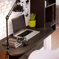 Escrivaninha Bancada Estudo Lilac Moov Preto Fosco - 6