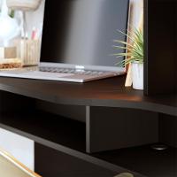 Escrivaninha Bancada Estudo Lilac Moov Preto Fosco - 7