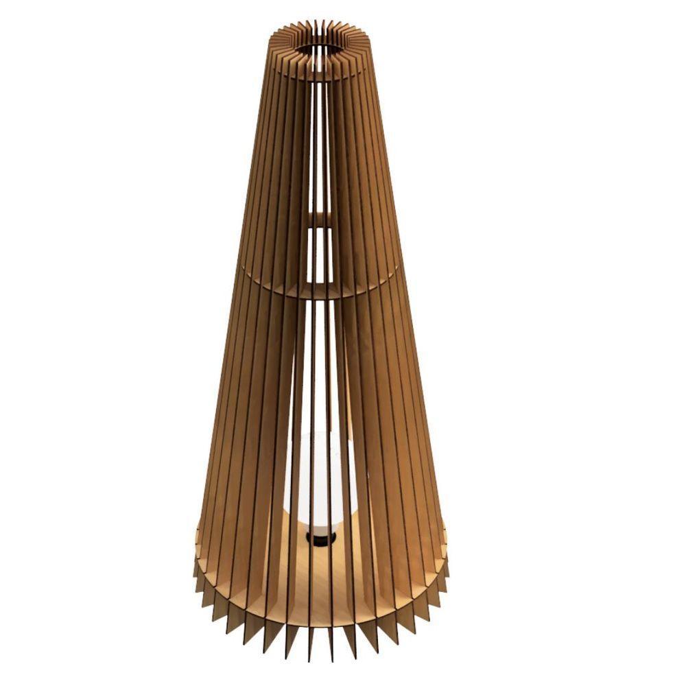 Luminária De Chão Ipanema - Mdf Cru - 2