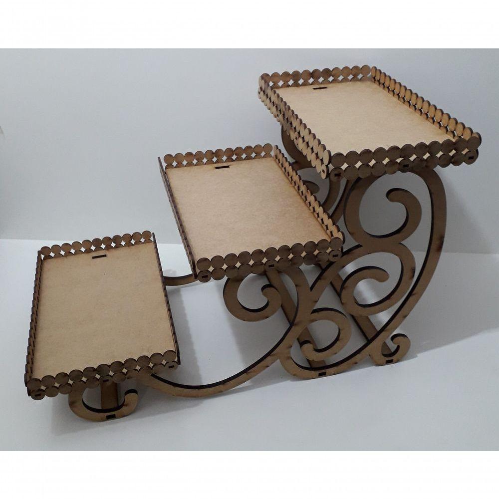 Bandeja Porta Doces E Salgados 3 Andares Em Mdf - 3