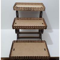 Bandeja Porta Doces E Salgados 3 Andares Em Mdf