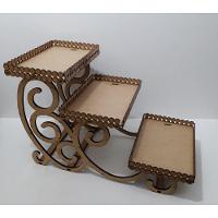 Bandeja Porta Doces E Salgados 3 Andares Em Mdf - 5