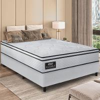 Cama Box Casal Queen Gazin Colchão Molas Ensacadas 158x198x62cm Maximus Branco - 2