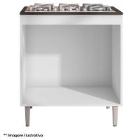 Balcão Para Cooktop Ambiente Andréia Amêndoa Branco - Ajl - 3
