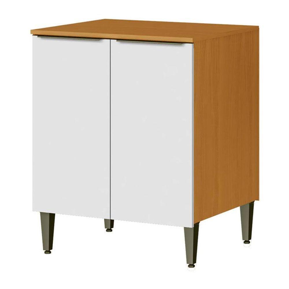 Balcão 2 Portas 70 Cm Luana 2006805 Cinamomo Branco - Aramóveis - 1