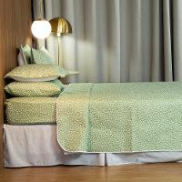 Cobre Leito Queen Bouti Basic Estampado 180 Fios 3 Peças - Poa Verde Cha - 2