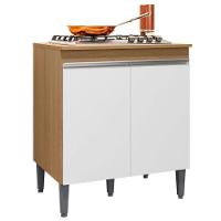 Balcão Para Cooktop Andréia Amêndoa Branco - Ajl - 1