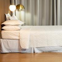 Cobre Leito Solteiro Bouti Basic Estampado 180 Fios 2 Peças - Poa Creme - 3