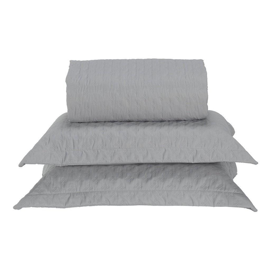 Cobre Leito Casal Padrão Milão Dupla Face Micropercal 200 Fios 3 Peças - Linho - 1