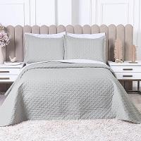 Cobre Leito Casal Padrão Milão Dupla Face Micropercal 200 Fios 3 Peças - Linho - 5