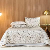 Cobre Leito Queen Bouti Basic Estampado 180 Fios 3 Peças - Minimal Floral - 3