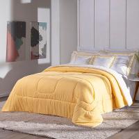 Kit Edredom King Coberdrom Soft Hipercal/sherpa 5 Peças - Amarelo - 2