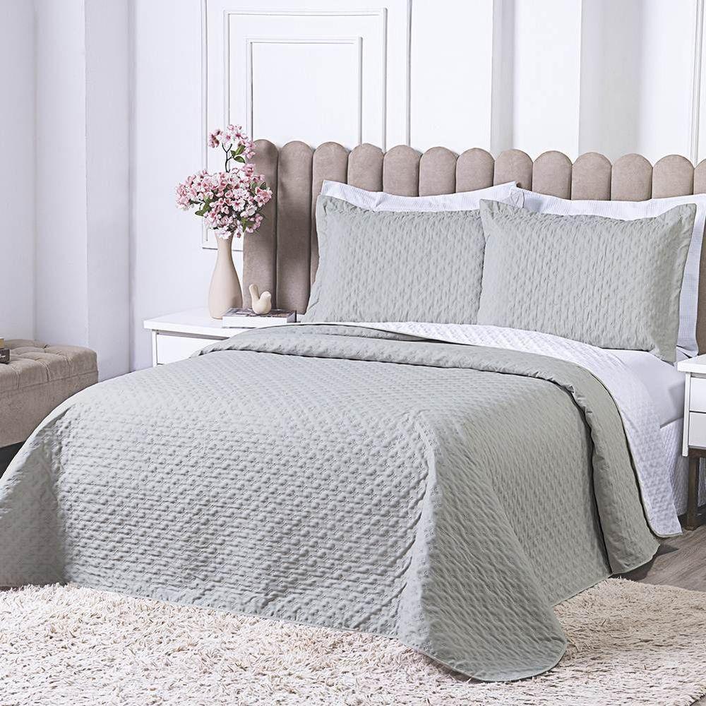 Cobre Leito Queen Milão Dupla Face Micropercal 200 Fios 3 Peças - Linho - 3