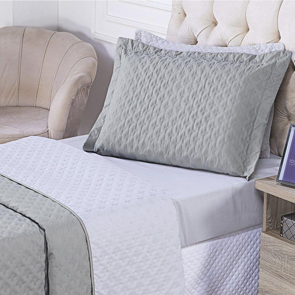 Cobre Leito Solteiro Milão Dupla Face Micropercal 200 Fios 2 Peças - Linho - 2