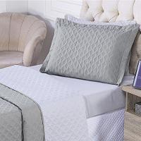 Cobre Leito Solteiro Milão Dupla Face Micropercal 200 Fios 2 Peças - Linho - 2