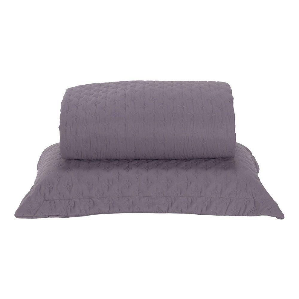 Cobre Leito Solteiro Milão Dupla Face Micropercal 200 Fios 2 Peças - Lavanda - 1