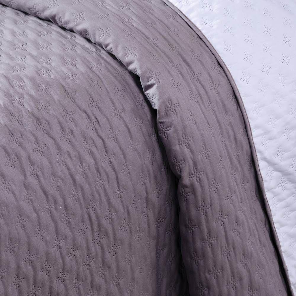 Cobre Leito Solteiro Milão Dupla Face Micropercal 200 Fios 2 Peças - Lavanda - 3