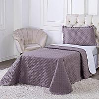 Cobre Leito Solteiro Milão Dupla Face Micropercal 200 Fios 2 Peças - Lavanda - 4