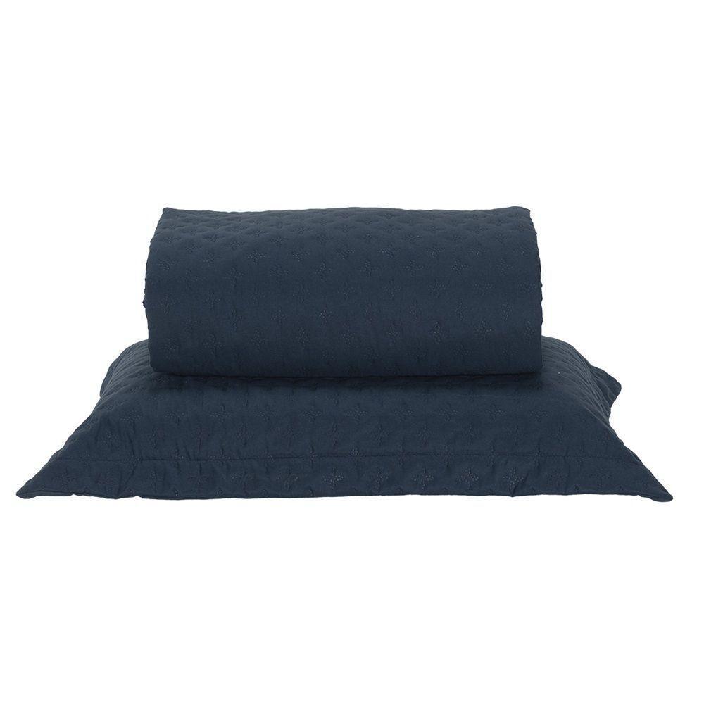 Cobre Leito Solteiro Milão Dupla Face Micropercal 200 Fios 2 Peças - Petroleo - 1