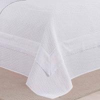 Cobre Leito Casal Padrão Majestic Bordado Inglês Micropercal 300 Fios Toque De Algodão 3 Peças - Branco - 2