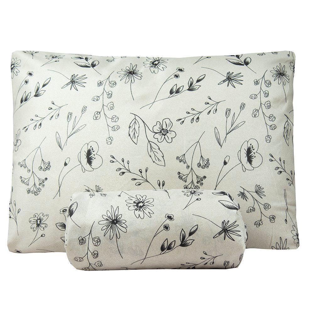Jogo De Lençol Solteiro Bouti Basic Estampado 180 Fios 2 Peças - Minimal Floral - 1