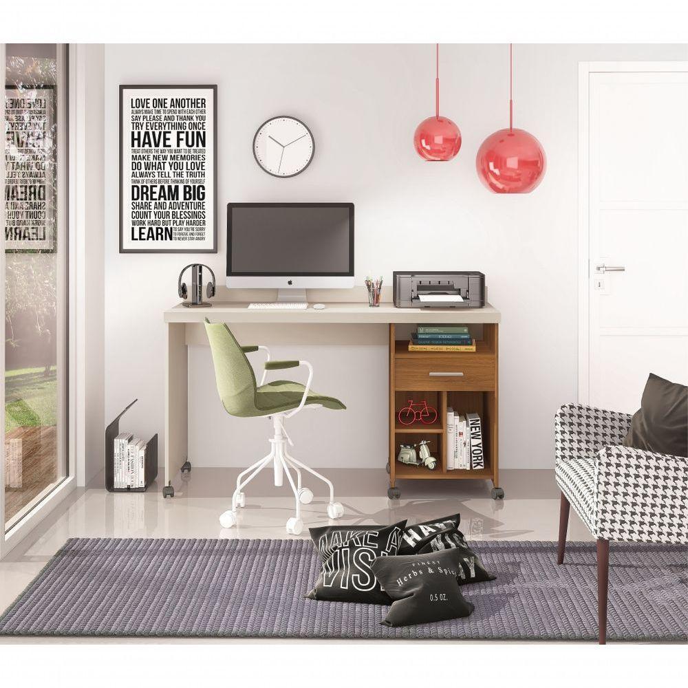 Escrivaninha Alphecca Off White Freijó - 2