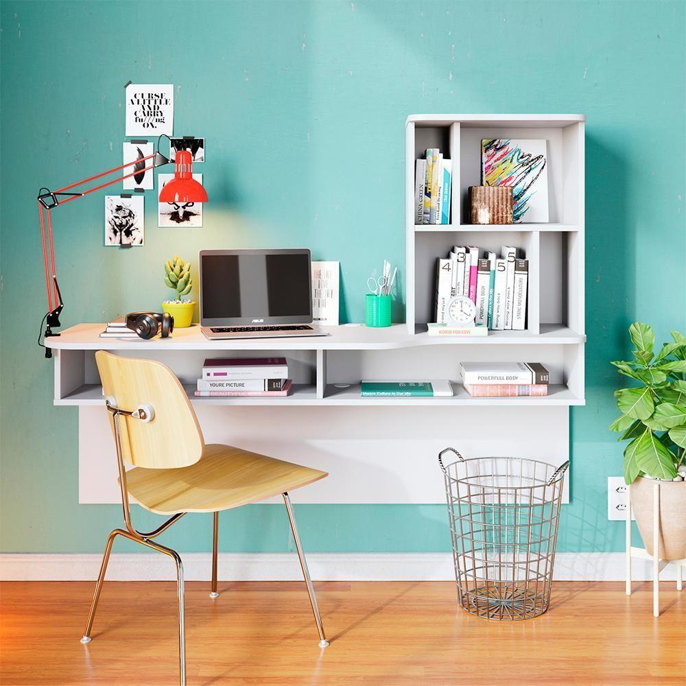 Escrivaninha Bancada Estudo Lilac Moov Branco Fosco - 2