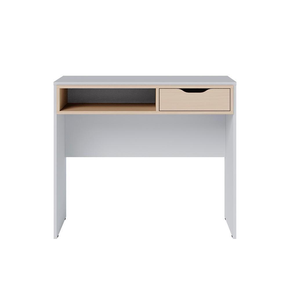 Escrivaninha Bancada Estudo Bit Moov Branco Fosco Tauari Nobre - 5