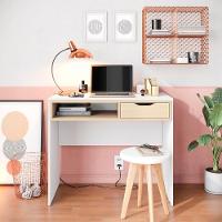 Escrivaninha Bancada Estudo Bit Moov Branco Fosco Tauari Nobre - 1