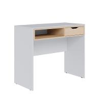 Escrivaninha Bancada Estudo Bit Moov Branco Fosco Tauari Nobre