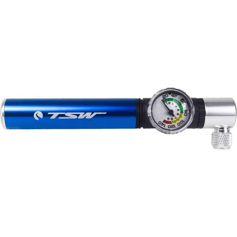 Mini Bomba De Ar Tsw Com Manômetro Mini Bomba De Ar Tsw Com Manômetro Azul - 2
