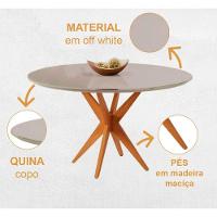 Mesa Simpatia 1,08 4 Cadeiras Jade Linho Jcm Cinamomo/off - 3