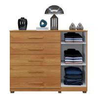 Cômoda Paris 5 Gavetas E 1 Porta Benetil Móveis - Cinamomo - 2