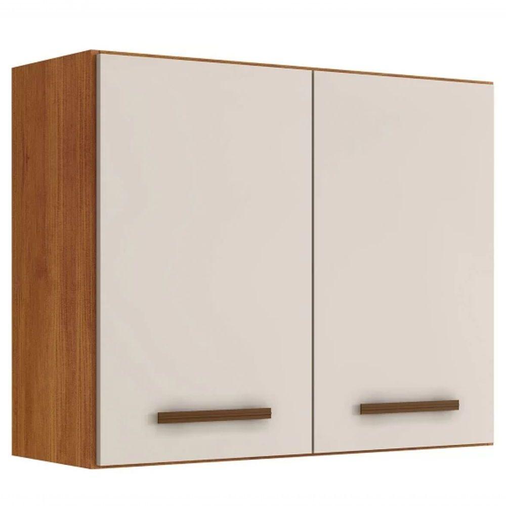 Armário Aéreo Valência 2 Portas Kaiki Móveis - Nature/off - 1