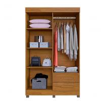 Guarda Roupa Copacabana New 4 Portas Com Espelho Benetil Móveis - Cinamomo - 3