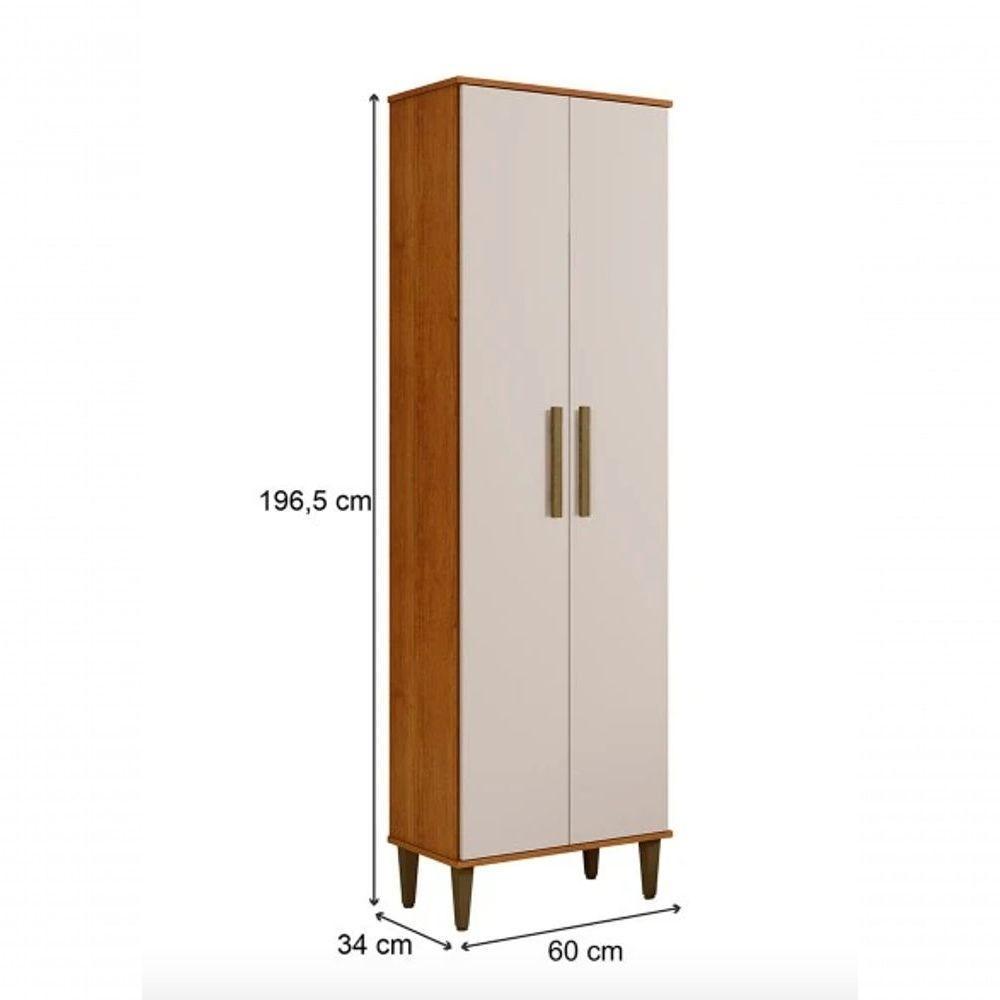 Multiuso Goiânia 2 Portas Kaiki Móveis - Nature/off - 3