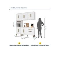 Cozinha Lorena 11 Pts Torre Quente Kaiki Móveis - Branco - 3