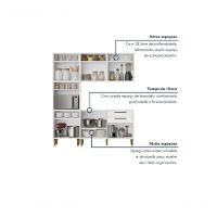 Cozinha Lorena 11 Pts Torre Quente Kaiki Móveis - Branco - 5