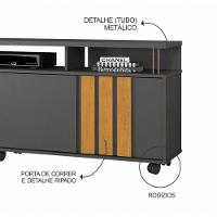 Rack Atraente Para Tv 70" Jcm Movelaria - Grafite/cinamomo