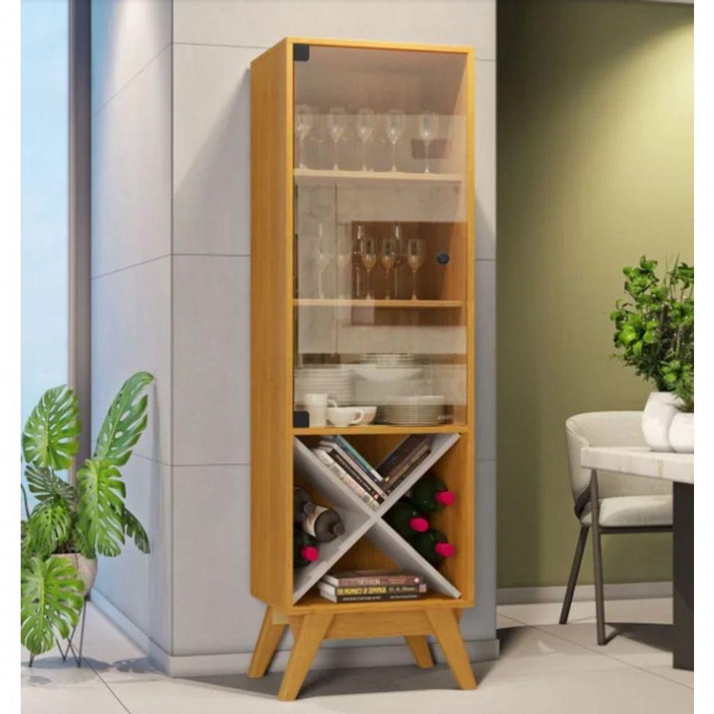 Cristaleira Graça Jcm Movelaria - Cinamomo/off - 1